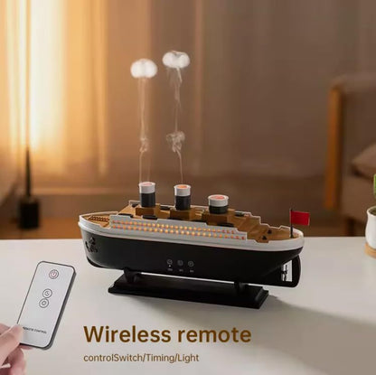 Titanic Steam Ship Design Humidifier & Aroma Diffuser | مرطب الهواء وموزع العطور بتصميم سفينة تيتانيك